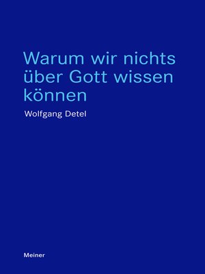 cover image of Warum wir nichts über Gott wissen können